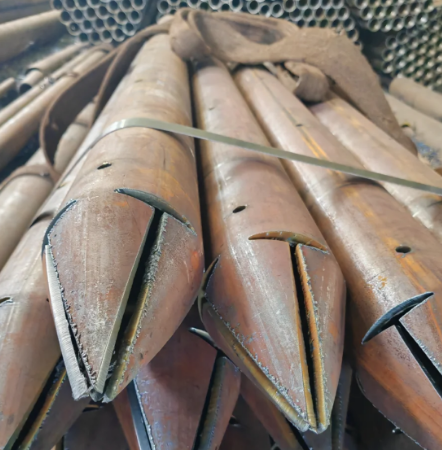 嘉定出尖打孔加工无缝注浆钢花管注浆管厂家
